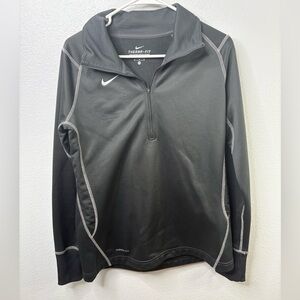 Nike Therma Fit Medium 1/4 Zip Pullover Grey Sweater